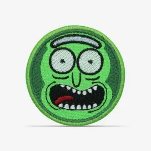 PATCH GANG Bordado termocolante Pickle Rick redondo - 231