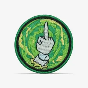 PATCH GANG Bordado termocolante Rick and Morty Dedo Portal - 234
