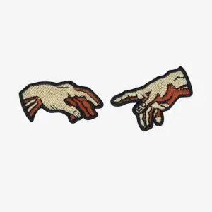 PATCH GANG Bordado termocolante mãos a criação em 2 partes - 246