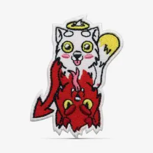 PATCH GANG Bordado termocolante Gato bom e mau - 266
