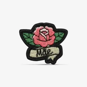 PATCH GANG Bordado Termocolante Pequeno Rosa Mãe Old School - 268