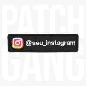 PATCH GANG Bordado termocolante Instagram com seu @ 11,1x3cm - 280