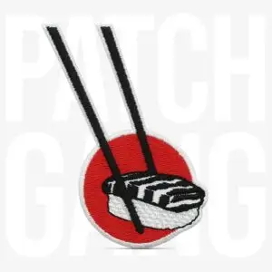 PATCH GANG Bordado termocolante Hashi e Sushi 6,2x8,7cm - 288