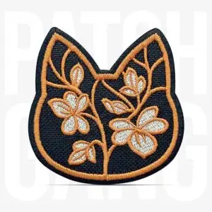 PATCH GANG Gato floral 7x7cm - 327