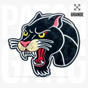 PATCH GANG Bordado termocolante Pantera Old School Grande veludo molhado 20cm - 338