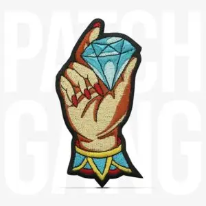 PATCH GANG Mão com diamante Old School 5,7X11cm - 349
